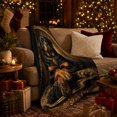 thumbnail image 3 of Regal Rottweiler Portrait Dog, Cozy Pet Portrait Pattern, Warm Flannel Blanket for Living Room and Bedroom with Detailed Artwork, Dog Lovers Just Because Gift, Pet Lover Home Decor, 3 of 9