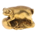 thumbnail image 2 of 2x Latón Zodiaco Chino Animal Estatuilla Ornamento Estatua Cerdo + Sunnimix Ornamento del animal del zodiaco chino, 2 of 8