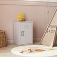 thumbnail image 3 of Casey Kids Stackable Mini Metal Storage Locker, Dove Gray, 3 of 9