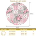 thumbnail image 3 of Pioneer Flower Floral Print Pattern Round Tablecloth 60 X 60 Inch, Wrinkle Resistant Wipeable Table Cloth for Kitchen Dining Picnic Patio Party, 3 of 6