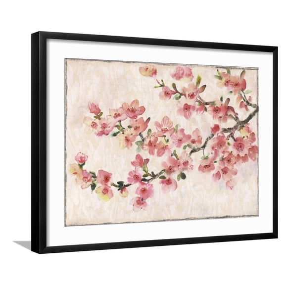 Art.com Cherry Blossom Composition I Art Print, Black Frame Wall Art, 29" x 23"