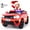 Red, variant on Jaxpety 12V Ride On Police Car for Girls & Boys, Battery Powered Police Jeep Cop Cars with 2.4G Remote Control,Music, Headlights, MP3 Player and Power Display,Black