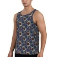 thumbnail image 2 of Fotbe Boho Style Sunflowers Design Pattern Men's Quick Dry Workout Tank Top Gym Muscle Tee Fitness Bodybuilding Sleeveless T Shirt Breathable Workout Shirt-Medium, 2 of 9