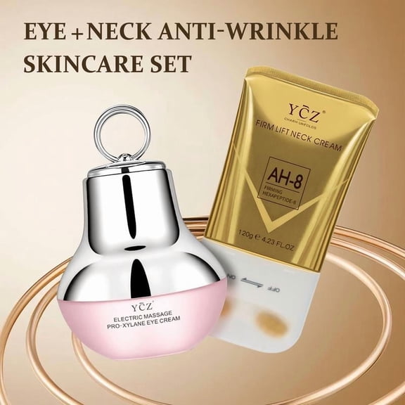 YCZ Eye Cream & Neck Cream Revitalizing Set - Smoothes fine lines, cares for the eyes and neck, moisturizes skin, and deeply nourishes