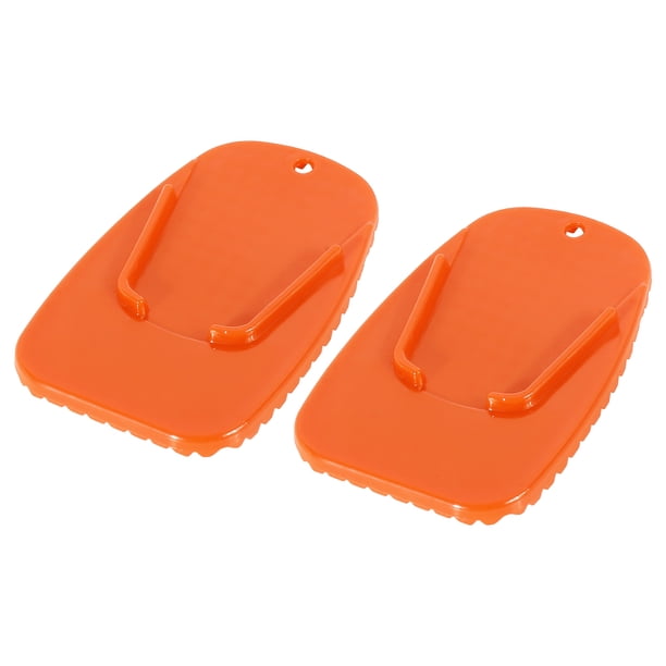 2Uds Almohadilla para Pata de Cabra para Motocicleta Almohadilla Lateral Soporte Almohadilla Naranja