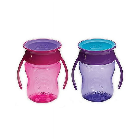 UPC: 0857689007888 | Wow Cup for Baby 2-Pack 7 oz. Tritan Plastic Sippy Cup in Pink/Purple