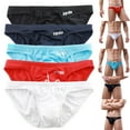 thumbnail image 5 of Men's Brief Cut Low Rise Bikini Brief Swimming Trunks Swim Brief Beach wear, 5 of 7
