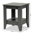 thumbnail image 6 of Bowery Hill Square Modern Wood Living Room End Table in Gray, 6 of 6