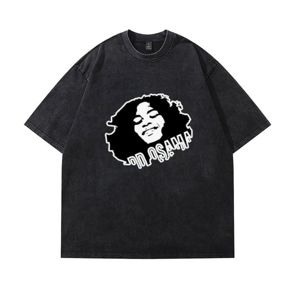DD Osama Rappe T-Shirt Vintage Washed Design Men's and Women's Round Neck Short Sleeve