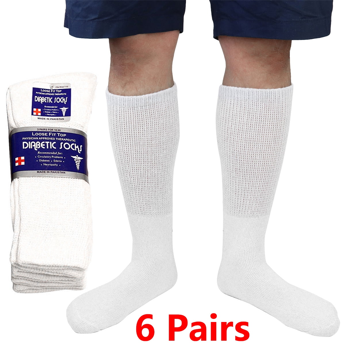 Falari Men Women Diabetic Crew Socks Physicians Approved & Doctor