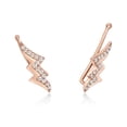 thumbnail image 3 of 0.15 Cttw Diamond Earrings in Rose Gold Plated Sterling Silver, 3 of 4