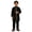 AB34 Black, variant on Middle Eastern Robe For Toddler Boys Solid Color 3/4 Sleeve Crew Neck Tops And Pants Set Lightweight Leisure Little Teen Boys Summer Festival Casual Wear Size 4-5 Years