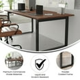 thumbnail image 5 of Flash Furniture Commercial 72x36 Conference Table with 1" Thick Double Sided Laminate Table Top with PVC Edging and Heavy Duty U-Frame Steel Base, Walnut, 5 of 11