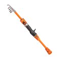thumbnail image 2 of Travel Fishing Rod,Telescopic Fishing Rod Retractable Handle,Lightweight Carbon Fiber Fishing Pole,Portable Fish Rod Comfortable EVA Handle,Durable Casting Fishing Rods Ceramic Guides,Bass 1.8m, 2 of 10