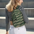 thumbnail image 2 of Easygd Jungle Green Camo USA Flag Canvas Backpack: Stylish, Lightweight, and Versatile with Large Capacity and Adjustable Straps –, 2 of 7