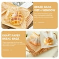 thumbnail image 3 of NICEXMAS 100pcs Brown Bakery Bread Paper Bags, Kraft Paper Food Storage Bags for Baking and Sandwiches, 3 of 6