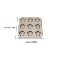 thumbnail image 2 of Bearachild Bandeja para hornear Pata de gato Antiadherente Recubrimiento antiadherente Distribución uniforme del calor Bandeja para hornear Utensilios para Cocina y Comedor 9 dorado claro Bearachild HA080358-03, 2 of 6