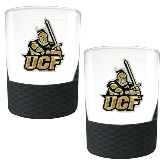 UCF Knights 2-Pack 14oz. Rocks Glass Set with Silcone Grip