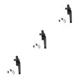 thumbnail image 2 of stanreset 1/2/3/5 Window Handle Home Hardware Lever Casement Locking Handles Convenience Balcony Handily Install Decorative Cap Gray Rustproof Right Black 3PCS, 2 of 6