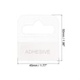 thumbnail image 2 of Transparente Auto Adhesivo Cuelgue Pestaña Gancho, 45x50mm Plástico Pantalla Plegable Pestañas para Minorista Tienda Expositor, Paquete de 100, 2 of 6