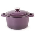 thumbnail image 2 of BergHOFF Neo 3pc Cast Iron Cookware Set, Grill Pan & Round Dutch Oven, Purple, 2 of 5