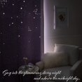 thumbnail image 3 of Aurora Home Night Sky Laser Punched Blackout Thermal Silver Grommet Curtains (Set of 2) Lilac, 3 of 5