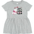thumbnail image 3 of Inktastic Grammy Loves Me Lots and Lots Cute Elephant Girls Baby Dress, 3 of 5