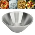 thumbnail image 3 of Bowls, Double Layer Stainless Steel Salad Bowl Multi Function Silver Noodles Bowl for Kitchen, 3 of 8