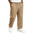 thumbnail image 2 of Baggy Sweatpants Men Casual Straight Leg Big and Tall Plus Size Pants Gym Workout Pants With Drawstring Fashion Clothing Earthy Yellow S, 2 of 6