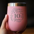 thumbnail image 3 of Bevvee Insulated Wine Tumbler 12 oz Cheers 10 Years Anniversary Gifts Tumblers, 3 of 4
