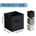 thumbnail image 3 of Storage Cubes,Collapsible Fabric Storage Cubes Organizer with Handles,Fabric Wardrobe Storage Box Organizer Basket Bins for Clothes Toys Towels,Collapsible & Durable(Black), 3 of 9