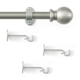 thumbnail image 5 of Threadmade Farmhouse Ball Curtain Rod, Pewter - 32"W x 142"L, 5 of 6