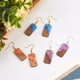 thumbnail image 6 of 176 Pcs Resin Wood Earring Pendants Dangle Rectangle Resin Wood Earring Making Kits with Earring Hooks Jump Rings for Jewelry Making - 8 Styles, 6 of 9