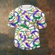 thumbnail image 4 of Ceisia Men's Mardi Gras Feather & Bead Print T-shirt Loose Fit Short Sleeve Round Neck Casual Summer Festival Tee Tops Purple XL Gifts, 4 of 8