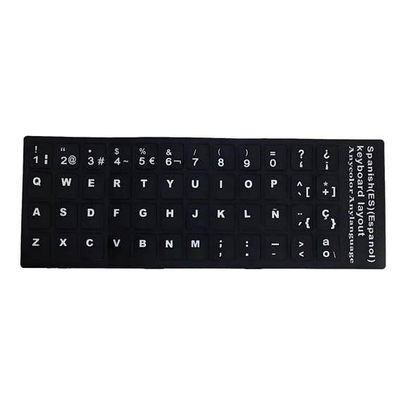 CCOCC 2026 New Keyboard Alphabet Stickers Keyboard Letters Stickers Black Background Durable Laptop Keyboard Stickers for Laptop Pc Desktop for Typing,Learning,Office,School,Home Spanish