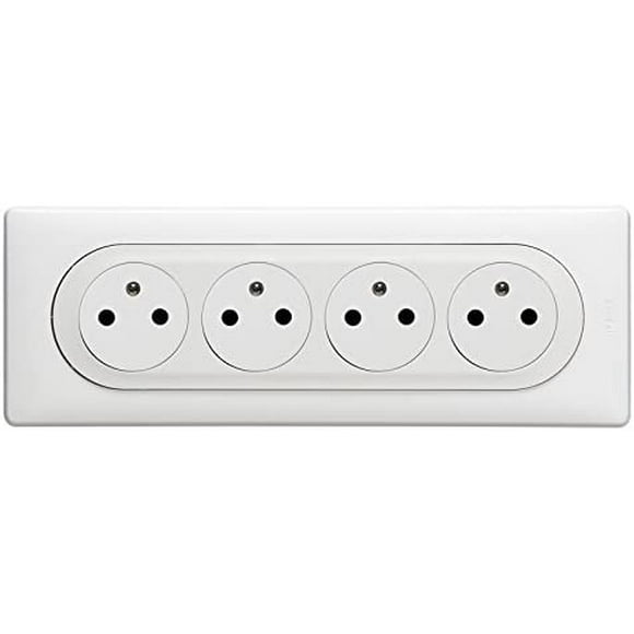 Jinsinto Quadruple power socket Surface complete + recessed box - White