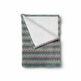 thumbnail image 2 of 1970s Soft Flannel Fleece Blanket, Composition with Teardrop Shapes Curved Line Art Inspired Traditional Geometric Motif, Cozy Plush for Indoor and Outdoor Use, 50" x 60", Multicolor, by Ambesonne, 2 of 6