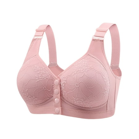 Summer Savings Akafmk Plus Size Womens Bras  Front Closure Bras for Women  Women s Nursing Bra Maternity Sleeping Underwear Large Size Large Cup No Underwear Women Daily Bra Pink XXL