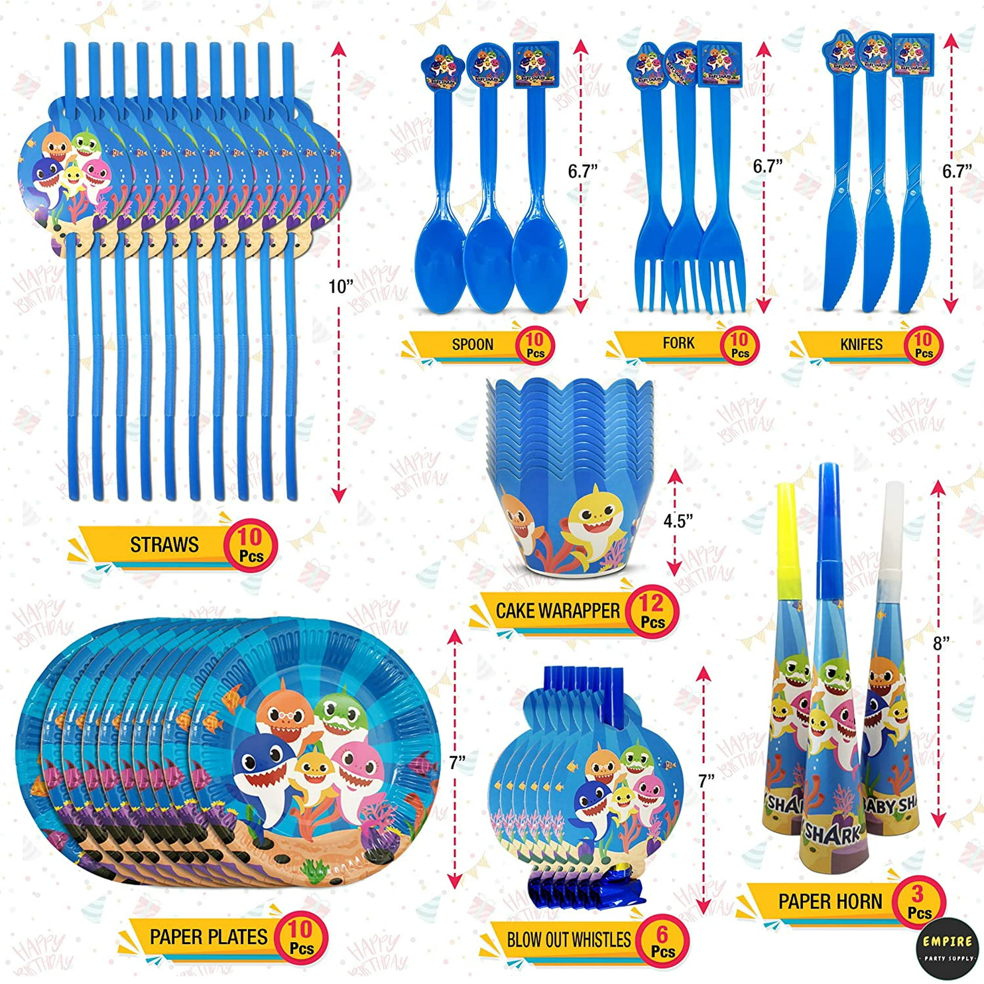 Baby Shark Party Supplies Shark Themed Birthday, 58% OFF