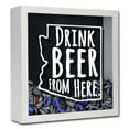 thumbnail image 2 of Torched Arizona Drink Beer Shadow Box Wall Mount Decor 13"x13"x3" Black, 2 of 8