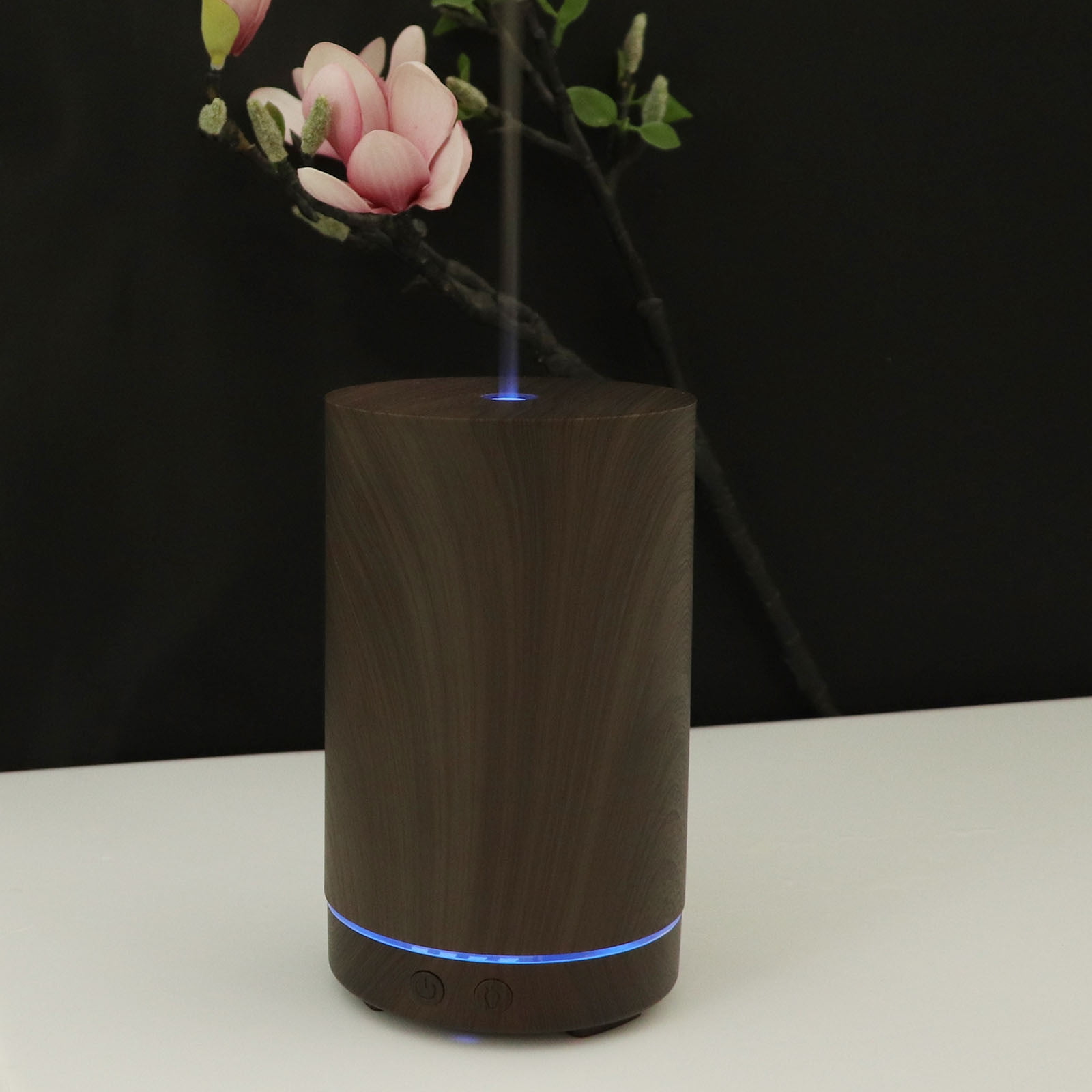 Wovilon Humidifiers For Bedroom Humidifiers For Large Room Humidifiers For Baby, Bamboo Home 200Ml Mini Wood Grain Desktop Colorful Aroma Diffuser Humidifier