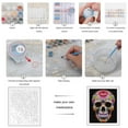 thumbnail image 3 of Paint by Numbers Kit for Adults, Colorful Floral Skull Art Paint by Numbers, Easy Paint by Numbers Kit for Adults Beginner, DIY Adult Paint by Number Kits on Canvas, Home Decor 12x16in, 3 of 7