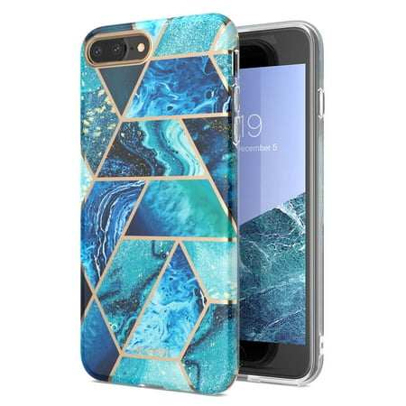 iPhone 8 Plus Case, iPhone 7 Plus Case, i-Blason [Cosmo Lite] Slim Protective [Stylish Design] Bumper Case with Camera Protection for Apple iPhone 8 Plus 2017 / iPhone 7 Plus 2016 (Blue)