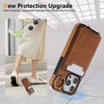 thumbnail image 5 of Allytechgroup Wallet Case for iPhone 16 Pro Max with Credit Card Slot, RFID Blocking PU Leather Flip Case with Lanyard & Kickstand Shockproof and Anti-Scratch Bumper for Women Girls, Brown, 5 of 6