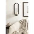 thumbnail image 2 of Kate and Laurel Ciel Glam Mirrored Wall Sconce, 6 x 5 x 16, Bronze, Modern Scalloped Candle Holder with Removable Glass Cylinder and Mirror for Bathroom or Bedroom Wall Decor, 2 of 9