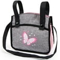thumbnail image 7 of Bayer: Xeo Twin Pram - Butterfly Grey & Pink - Matching Handbag, Adjustable Handle, for Dolls Up to 20", 7 of 7