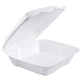 thumbnail image 2 of Insulated Foam Hinged Lid Containers 1-Compartment 9 x 9.4 x 3 White 200/Pack 2 Packs/Carton 90HT1, 2 of 6
