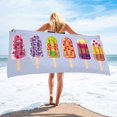 thumbnail image 2 of AYktou Beach Towel Beach Essentials Soft Bath Towels 30*59" Summer Cool Ice Cream Collection Towels Summer Essentials Microfiber Pool Towels Machine Washable,Absorbent,Dry Faster, 2 of 4