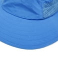 thumbnail image 6 of YFPWM Toddler Summer Cap Sun Hat Beach Swim Bucket for Boy Girl Kid Toddler Sun Hat Summer Mesh Hat Shawl Hat Blue M, 6 of 7