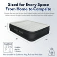 thumbnail image 2 of King Koil Luxury Pillow Top Plush Queen Air Mattress with High-Speed Built-in Pump, Blow Up Bed Top Side Flocking, Puncture Resistant, 16" Double High Inflatable Airbed Guests & Travel 1 Yr Warranty, 2 of 8